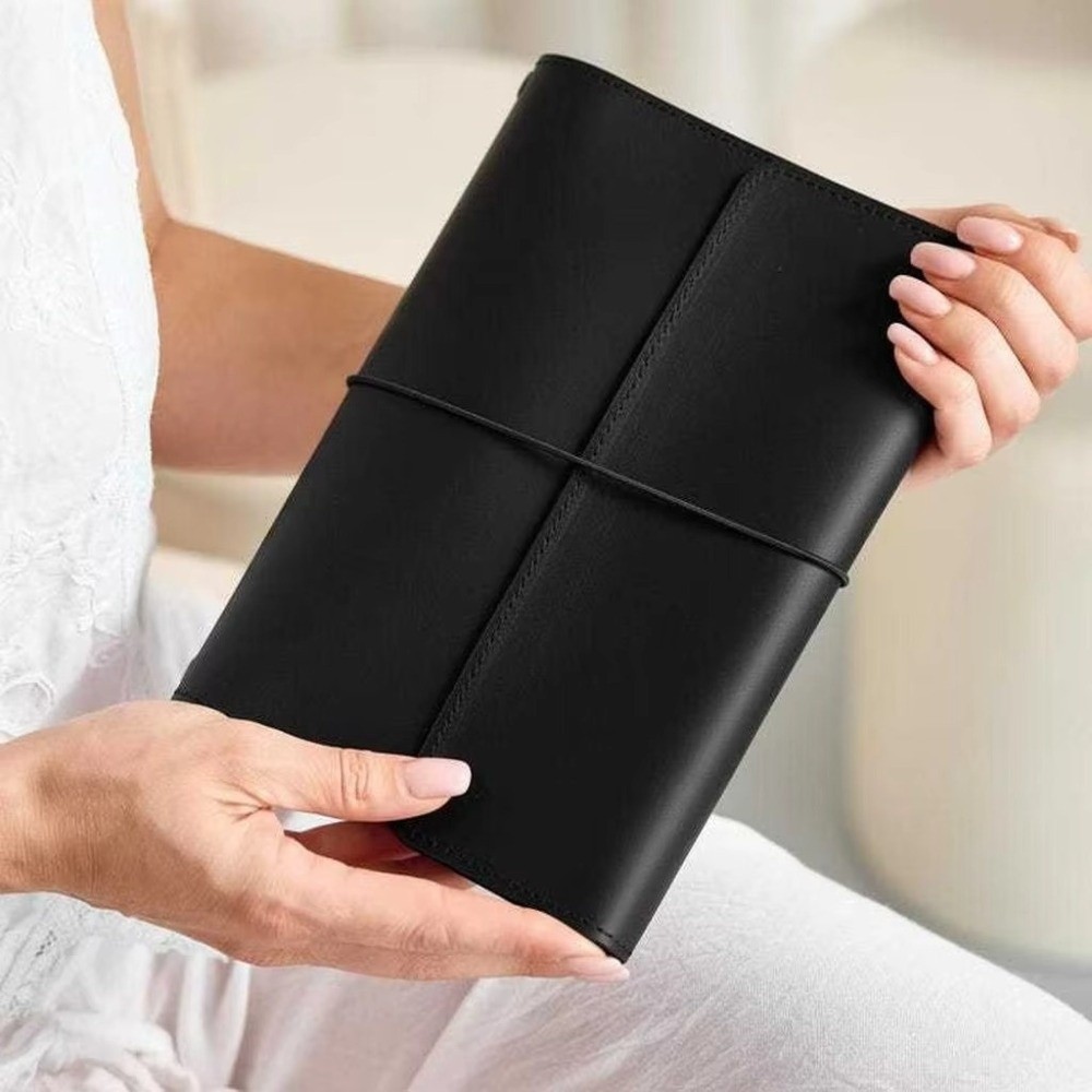 Vintage Leather Journal Notebook - Organizador de cuadernos reutilizable, con hojas