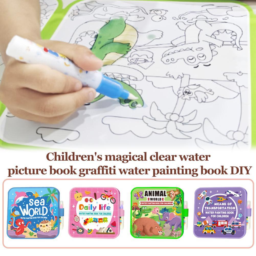Reusable Water Magic Coloring Book - Libro mágico de dibujo al agua