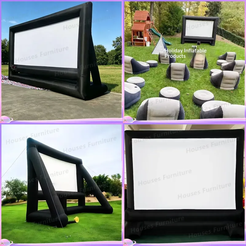 Movies - Pantalla de Proyección Inflable Grande, Resistente