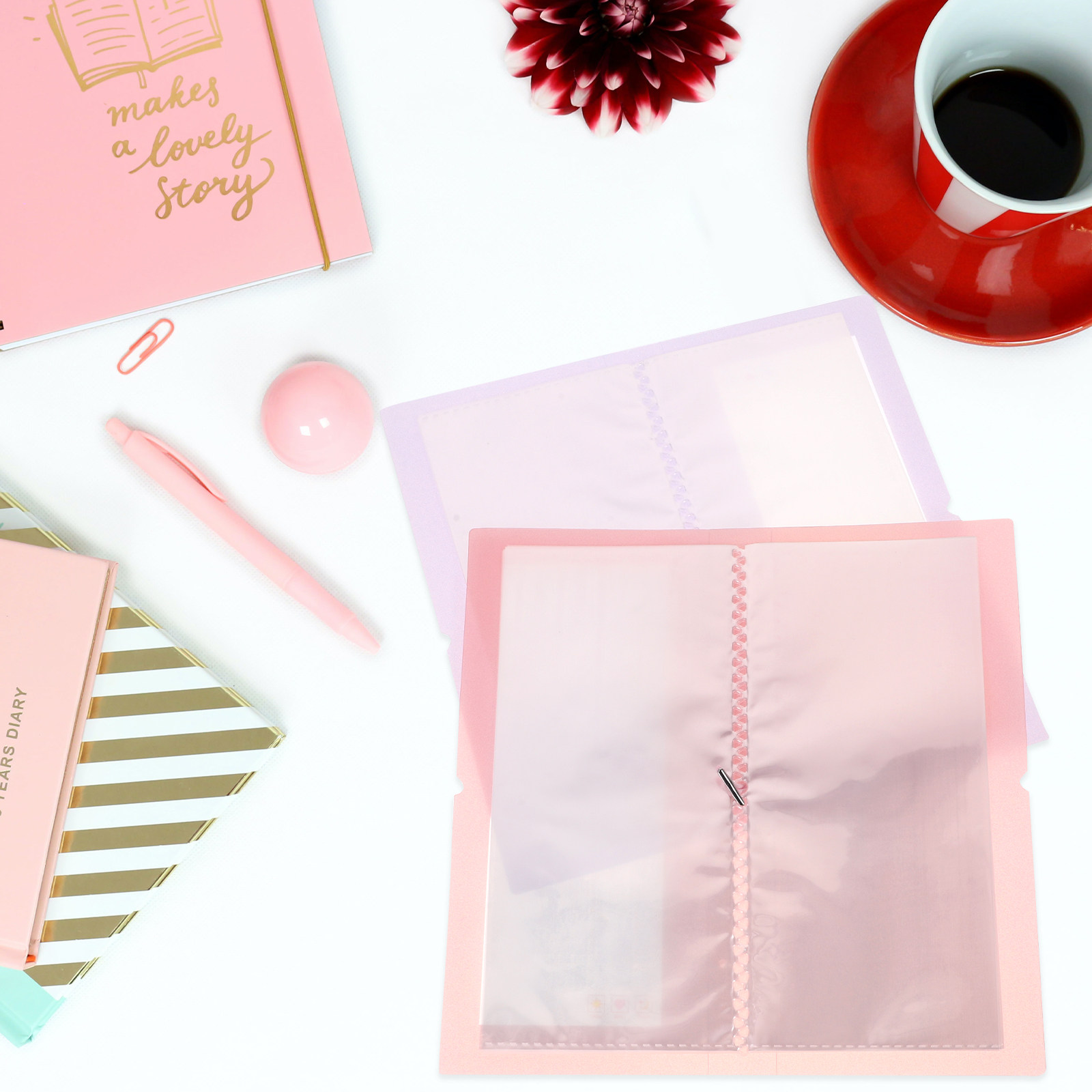 2 unidades de álbum transparen - Stationery Books reseña y precio