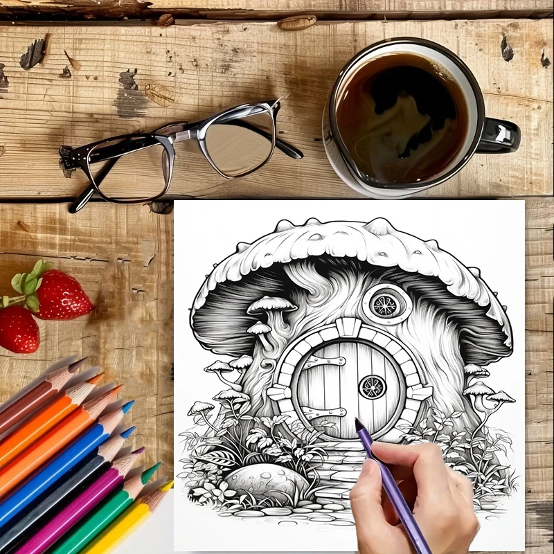 Libro para Colorear Puerta de  - Adult Coloring Book Stress Relief reseña y precio