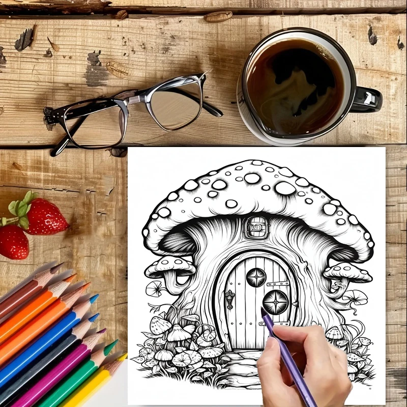 Libro para Colorear Puerta de  - Adult Coloring Book Stress Relief reseña y precio