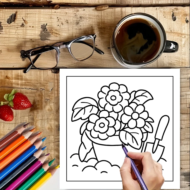 Libro de Colorear de Flores Fá - Adult Coloring Book Stress Relief reseña y precio