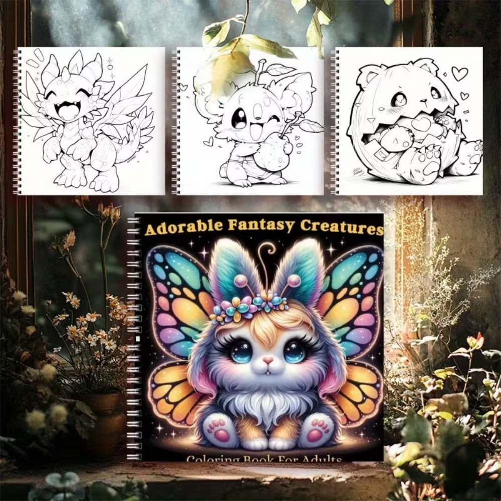 Adorable Libro para Colorear d - Adult Coloring Book Stress Relief reseña y precio