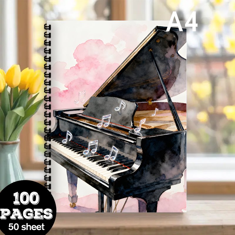 Cuaderno de Música Tamaño A4,  - Blank Sheet Music Notebook reseña y precio
